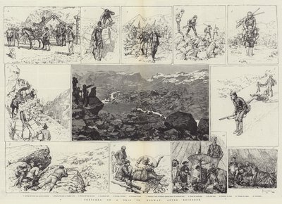 トナカイの後のノルウェー旅行のスケッチ 作： Amedee Forestier